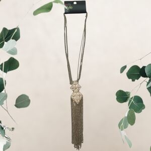 Macy's Pendant Necklace, Gold, Fringe.Brand new with tags.